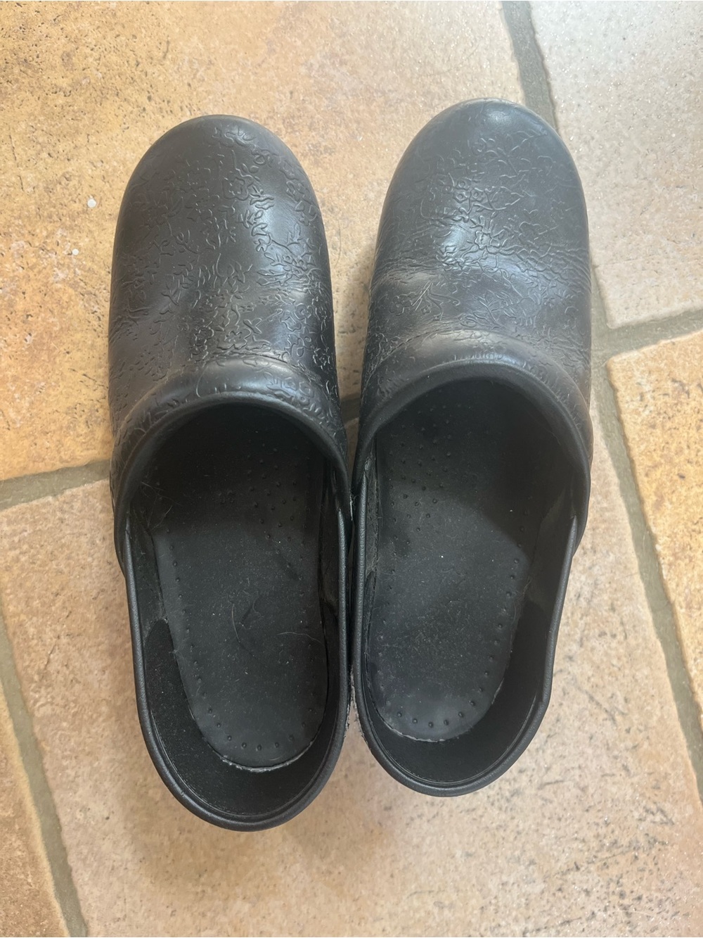 Dansko Black Slip-On Comfort Clogs